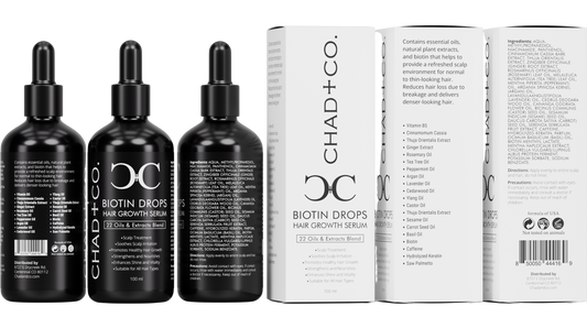 CHAD+CO. Biotin Drops delivers denser-looking hair 